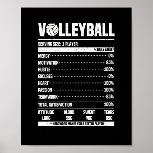 Poster Ventilateur de l'équipe de volley-ball Funky Nutri (Devant)