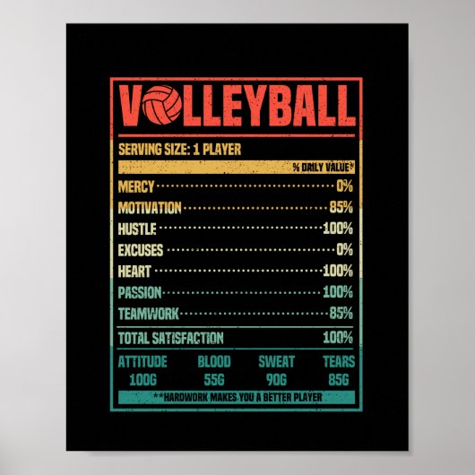 Poster Ventilateur de l'équipe de volley-ball Funky Nutri (Devant)