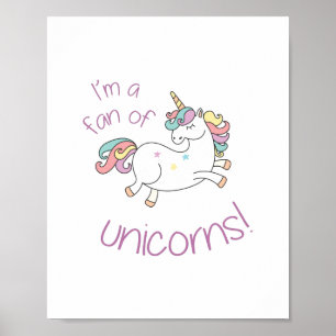 Poster Ventilateur de licorne
