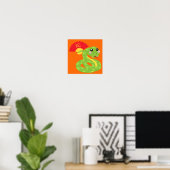 Poster Ventilateur de retenue de serpent enroulé (Bureau à domicile)