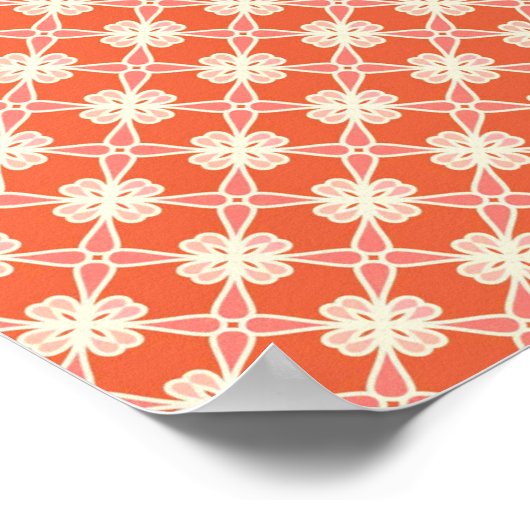 Poster Ventilateur Japonais, Shippo Motif, Mandarin Orang (Coin)