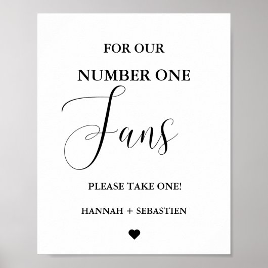 Poster Ventilateur Mariage moderne pour nos fans numéro u (Devant)