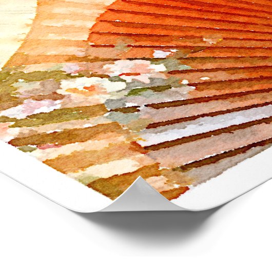 Poster Ventilateurs aquarelle (Coin)