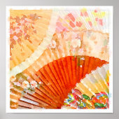 Poster Ventilateurs aquarelle (Devant)