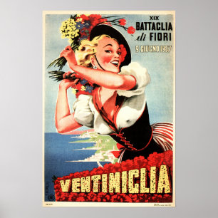 Poster VENTIMIGLIA ITALIE Festival Vintage Italie