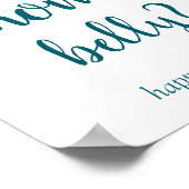 Poster Ventre simple Mommys | Jeu Turquoise de devis Aqua (Coin)