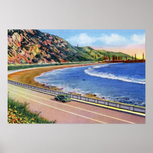 Poster Ventura California Oil Wells Off Shore (Devant)