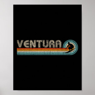 Poster Ventura Californie États-Unis Surf 
