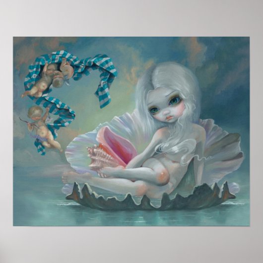 Poster Vénus avec Cherubs ART IMPRIMER l'art des sourcils (Devant)