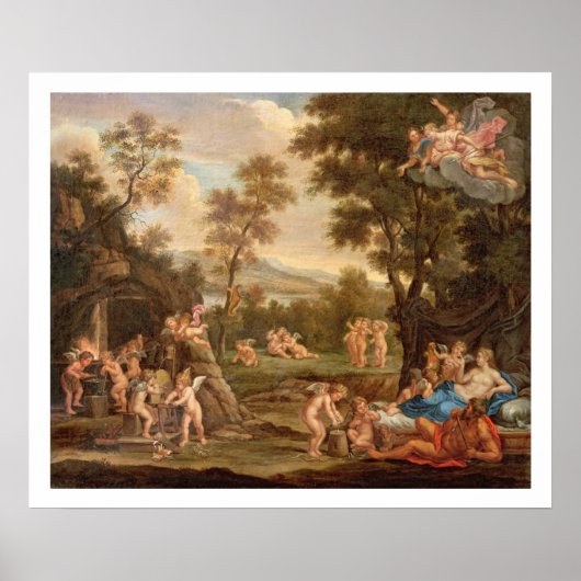 Poster Vénus dans la Forge de Vulcan, 18ème siècle (Devant)