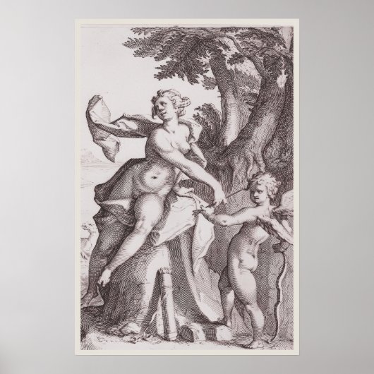 Poster Vénus et Flèche de Cupidon - Art Mythique Intempor (Devant)