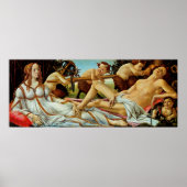 Poster Vénus et Mars de Bottichelli (Devant)