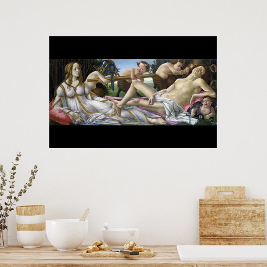 Poster Vénus et Mars, Sandro Botticelli (Cuisine)