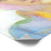 Poster Vénus éthérée avec cheveux aquarelle (Coin)