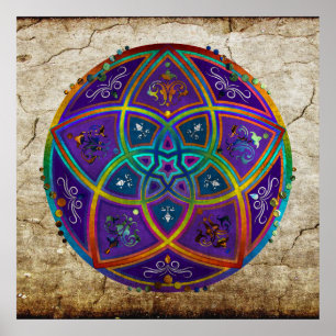 Poster Vénus Fleur d'amour fineART Oriental Antique lila