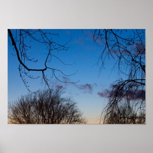 Poster Vénus & Mercure au coucher du soleil, Ohio (Devant)