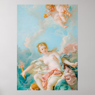 Poster Vénus sur les vagues par François Boucher