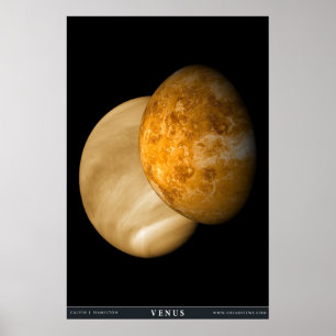 Poster Venus with Visible and Radar Illumination 