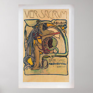 Poster Ver Sacrum par Koloman Moser Vienne Vintage
