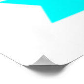 Poster Verbe biblique turquoise | Papier lourd d'archivag (Coin)