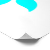 Poster Verbe biblique turquoise | Papier lourd d'archivag (Coin)