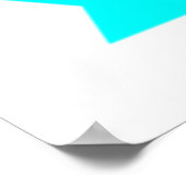 Poster Verbe biblique turquoise | Papier lourd d'archivag (Coin)