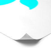 Poster Verbe biblique turquoise | Papier lourd d'archivag (Coin)