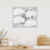 Poster Verbes clés français conjugués (Cuisine)