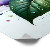 Poster Verdure baignée de rosée (Coin)