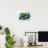 Poster Verdure baignée de rosée (Bureau à domicile)