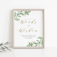 Verdure Blanc Floral Baby shower Paroles de sagess