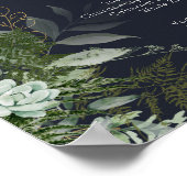 Poster Verdure et Feuille d'Or | Menu des Boissons de Mar (Coin)