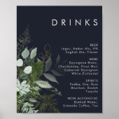Poster Verdure et Feuille d'Or | Menu des Boissons de Mar (Devant)