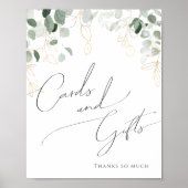 Poster Verdure et or | Cartes et cadeaux Signe (Devant)
