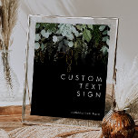 Poster Verdure et or | Cartes noires et cadeaux personnal<br><div class="desc">Nous avons conçu cette verdure et cet or | cartes noires et cadeaux poster personnalisé pour compléter votre simple mais élégante réception boho. Il présente des feuilles modernes d'eucalyptus vert et blanc, du feuillage de fougères, une fleur succulente et un minimum de feuilles de feuille d'or. Ces éléments donnent l'impression...</div>