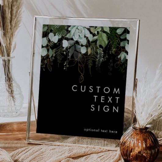 Poster Verdure et Or | Cartes noires et cadeaux personnal