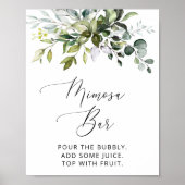 Poster Verdure, Feuilles d'eucalyptus, Bohème, Bar à Mimo (Devant)