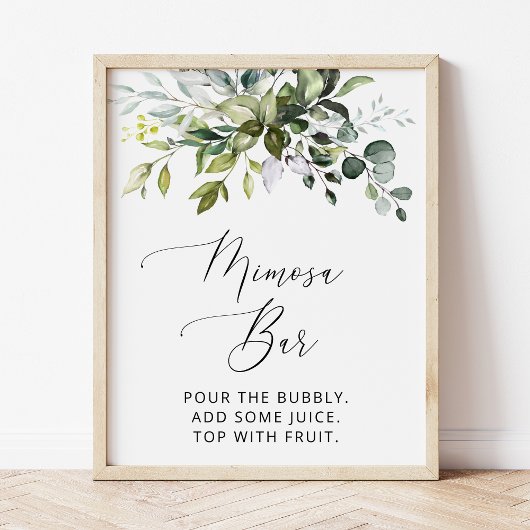 Poster Verdure, Feuilles d'eucalyptus, Bohème, Bar à Mimo