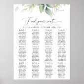 Poster Verdure, Feuilles d'Eucalyptus, Plan de Table de M (Devant)
