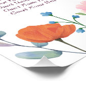 Poster Verdure fleurie colorée classique (Coin)