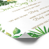 Poster Verdure Jungle Animaux Douche Ne pas dire Baby Gam (Coin)