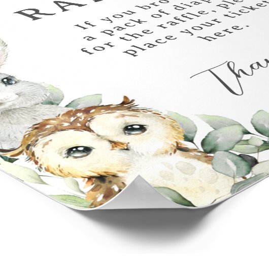 Poster Verdure rustique Bois Animaux Repas de couches Raf (Coin)