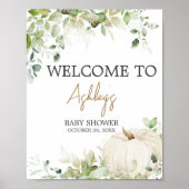 Poster Verdure Un Baby shower D'Accueil Un Peu Citrouille (Devant)