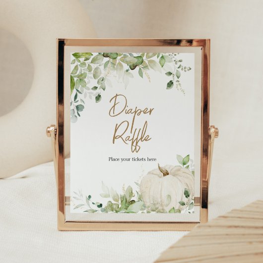 Poster Verdure Un Petit Raffle Citrouille De Déchets