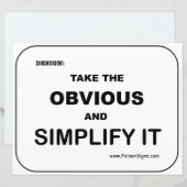 Poster - Vereenvoudigen (Voorkant / Achterkant)