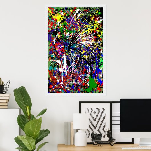 Poster Verf plakband omhoog (Thuiskantoor)