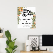 Poster Verger de Citrus Boho Typographie de Mariage Botan (Bureau à domicile)