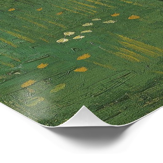 Poster Vergers en fleurs Vue d'Arles par Van Gogh (Coin)