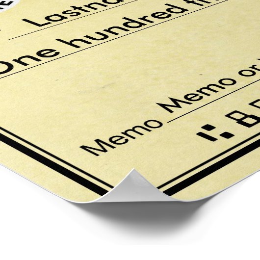 Poster Vérification en blanc pour les concours et les bou (Coin)