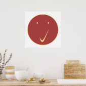 Poster Vérifier la face - Tick, Cr/Red. (Cuisine)